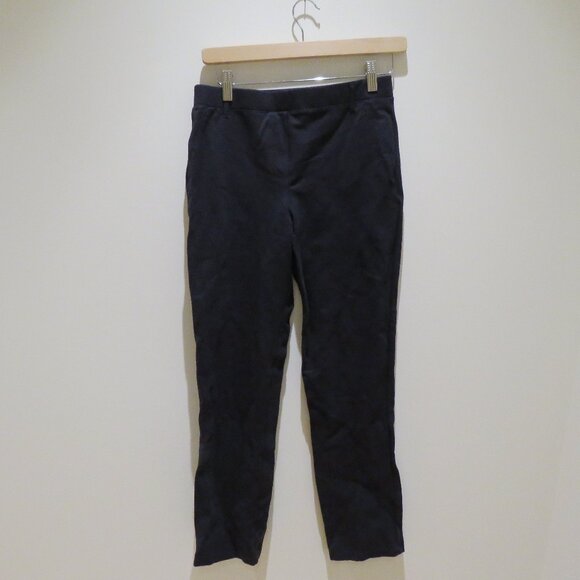 QUINCE Ultra-Stretch Ponte Straight Leg Pants in Navy Blue Office Minimalist M - Picture 3 of 15